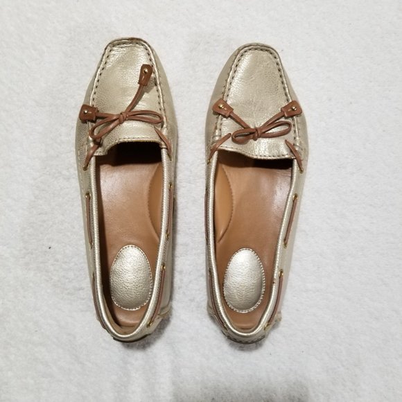 Clarks gold leather driving shoes - Picture 2 of 8